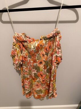 Billabong pink, orange, olive floral dress